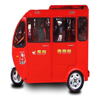 金彭“憤怒的小鳥”全封閉載客電動三輪車 微型交通的新能源解決方案